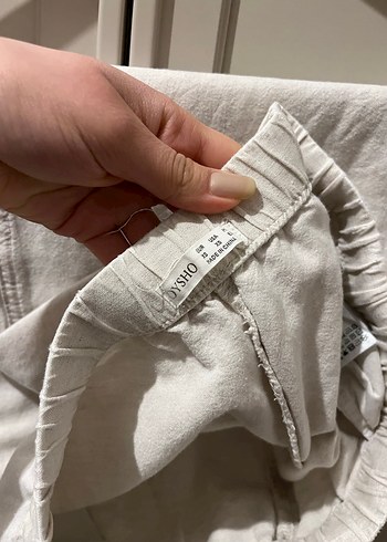 Kum Taşı Rengi Keten Pantolon - Görsel 2