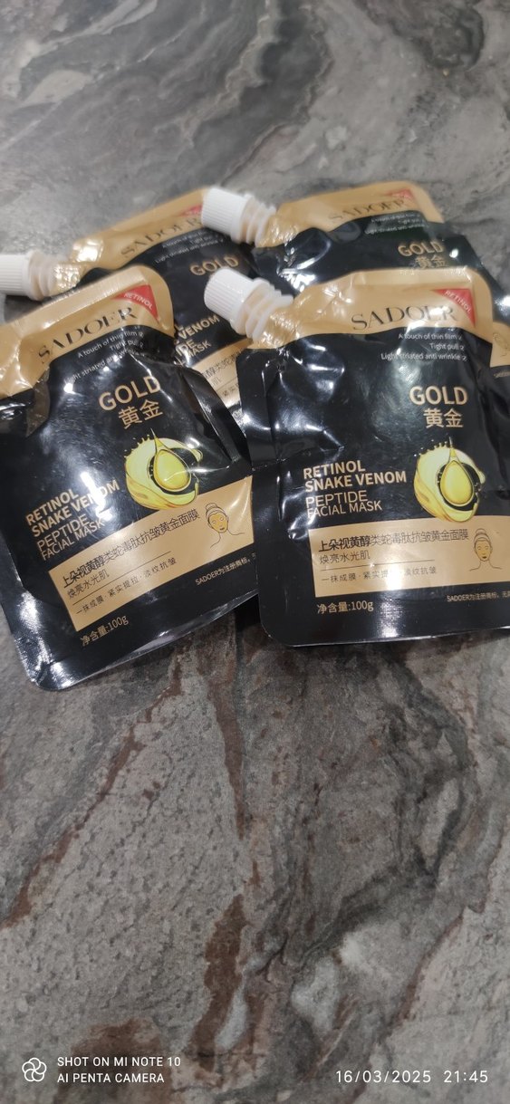 Sadoer Altın Retinol Yılan Zehri Peptit Maske 100g - Görsel 2