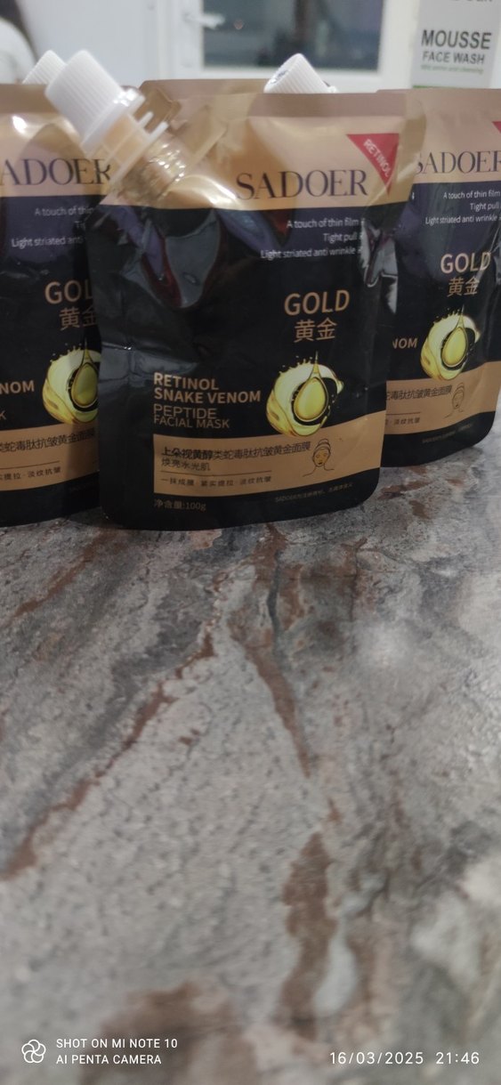 Sadoer Altın Retinol Yılan Zehri Peptit Maske 100g - Görsel 5
