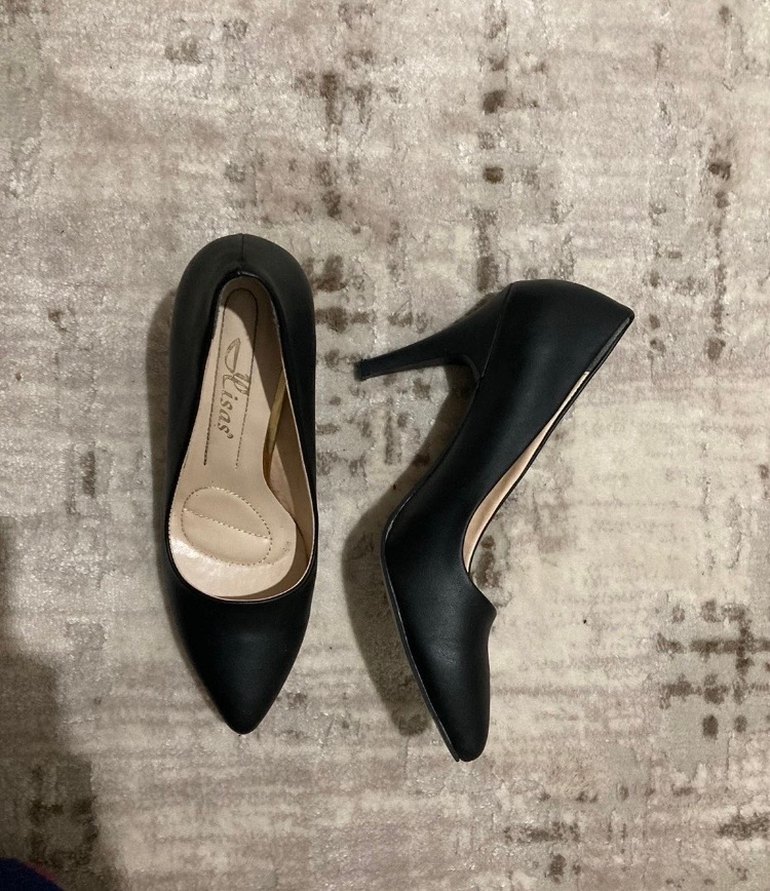 Siyah Klasik Stiletto Kadın Ayakkabı - Görsel 2