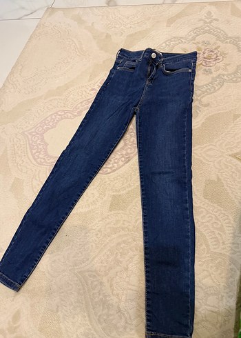 Twist Koyu Mavi Dar Kesim Denim Jean