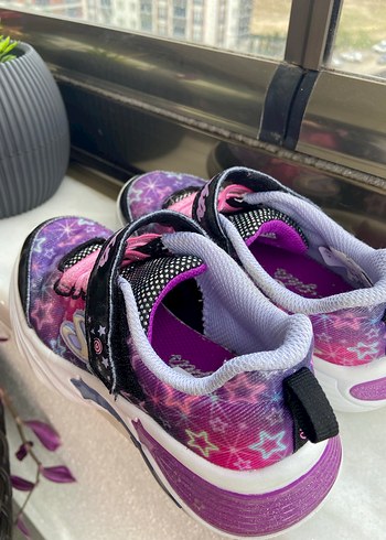 27 Beden mor Renk Skechers Kız Çocuk Mor Bağcıklı Spor Ayakkabı