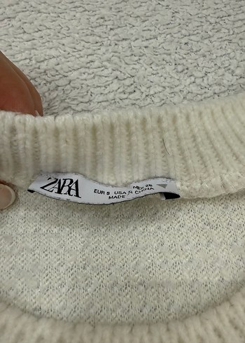 Beyaz Rahat Örgü Kadın Kazak - Görsel 2