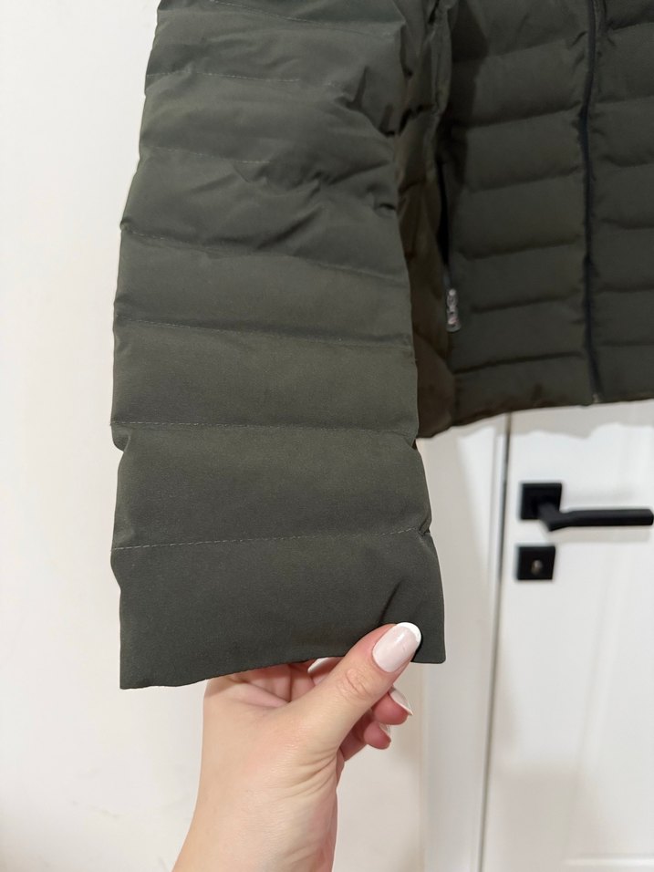 Erkek Haki Fermuarlı Midi Mont - Görsel 2