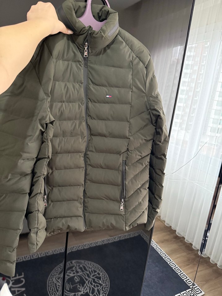 Erkek Haki Fermuarlı Midi Mont - Görsel 3