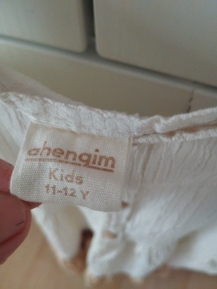 Kız Çocuk Keten Fırfırlı Bohem Elbise - Görsel 4