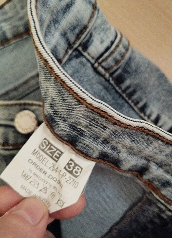 Taşlanmış kot bayan - Görsel 3