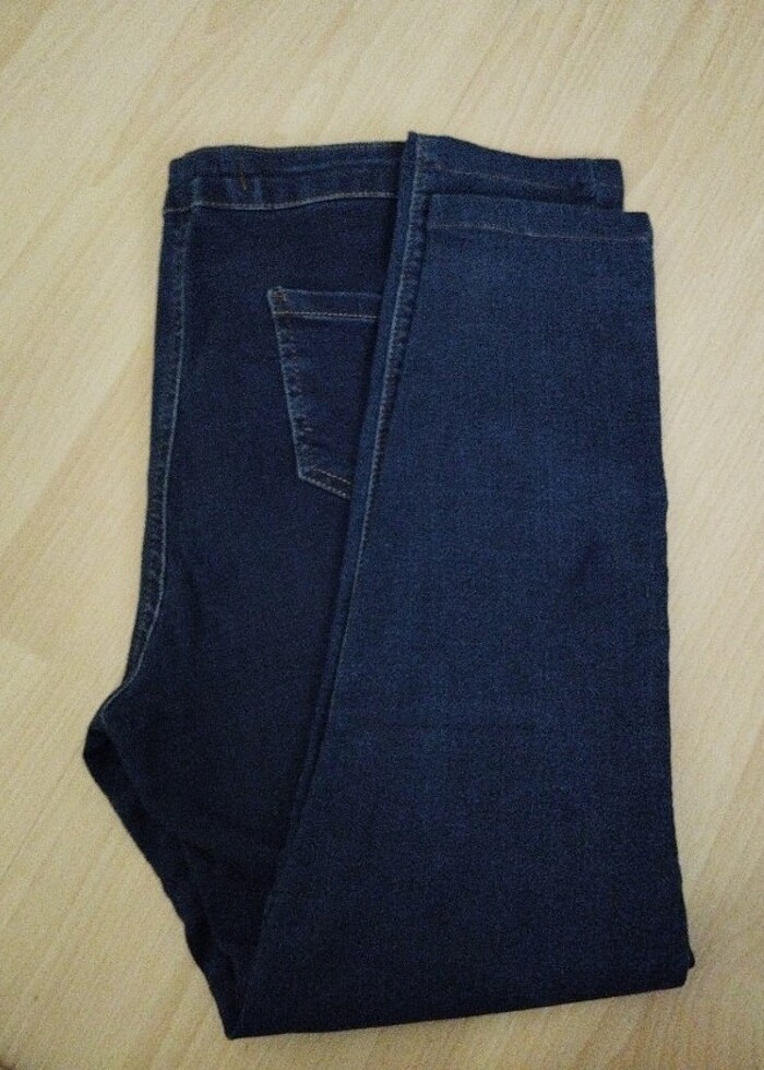 Lacivert sorunsuz jeans  - Görsel 2