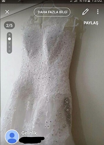 38 Beden beyaz Renk Gelinlik