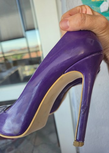36 Beden mor Renk Mor Rugan Stiletto