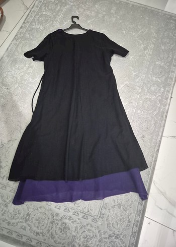 Uzun Mor şile bezi Elbise - Görsel 5