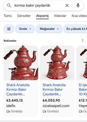 Kırmızı Bakır Çaydanlık - Görsel 8