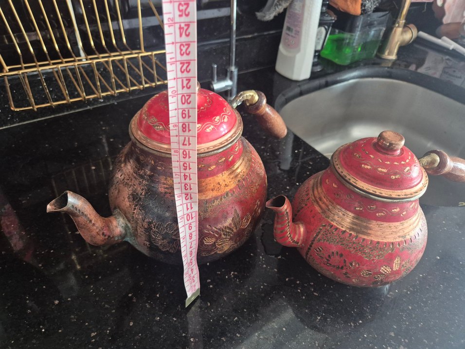 Kırmızı Bakır Çaydanlık - Görsel 2