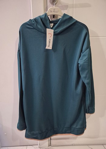 Kadın koyu yeşil  Kapüşonlu eşofman takımı - Görsel 2