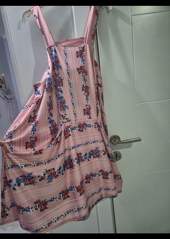 Pembe Bohem Tarz Mini Tulum - Görsel 4