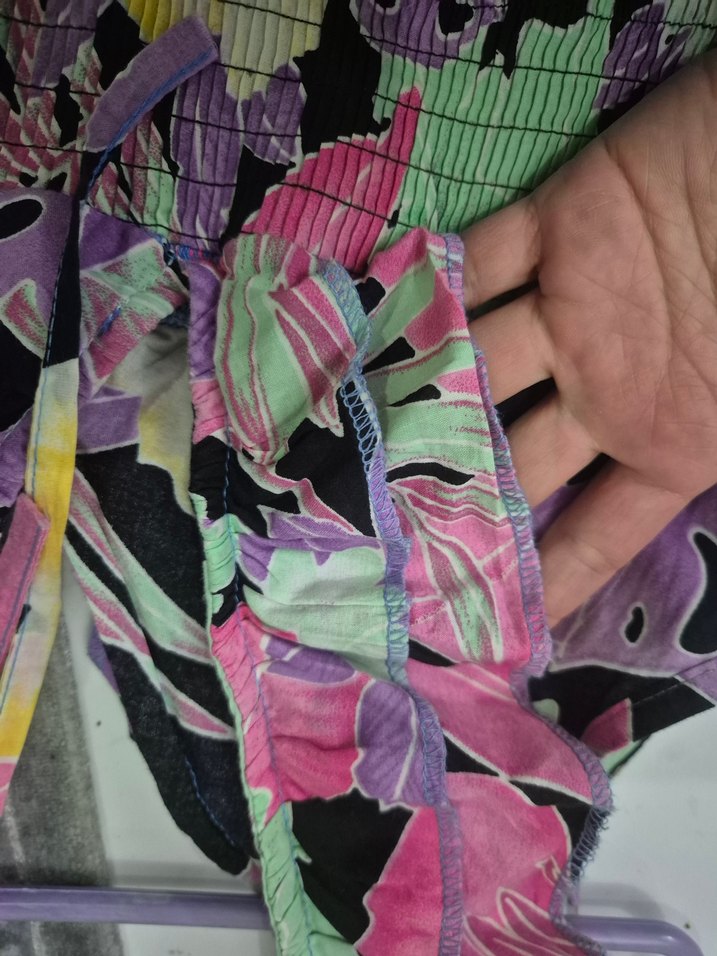 Renkli Bohem Uzun Elbise - Görsel 4