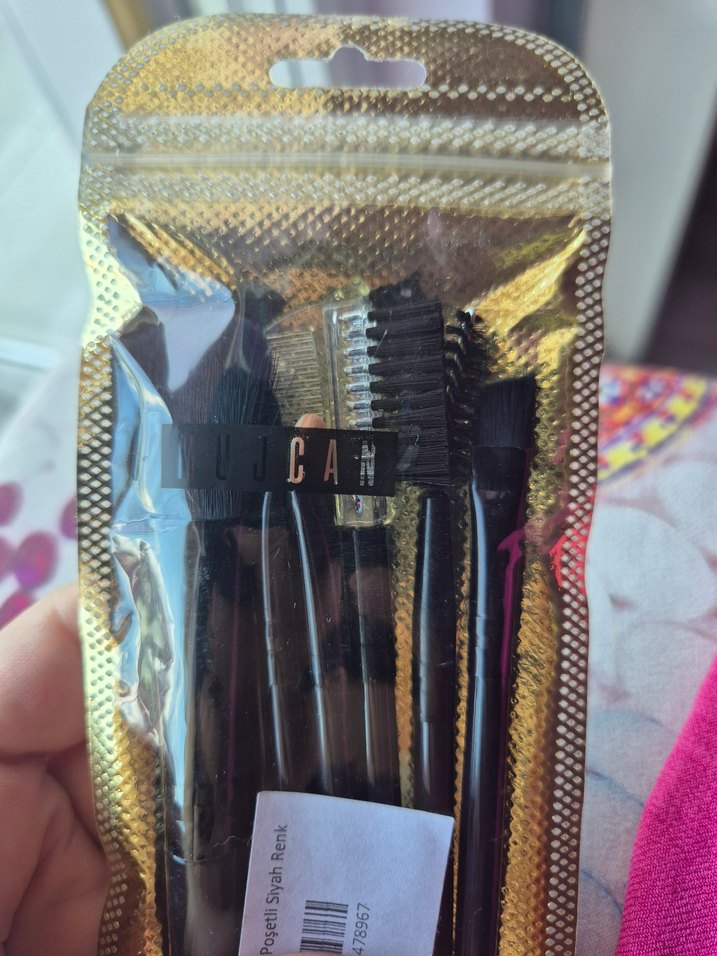 Siyah 7 Parça Makyaj Fırçası Seti - Görsel 3