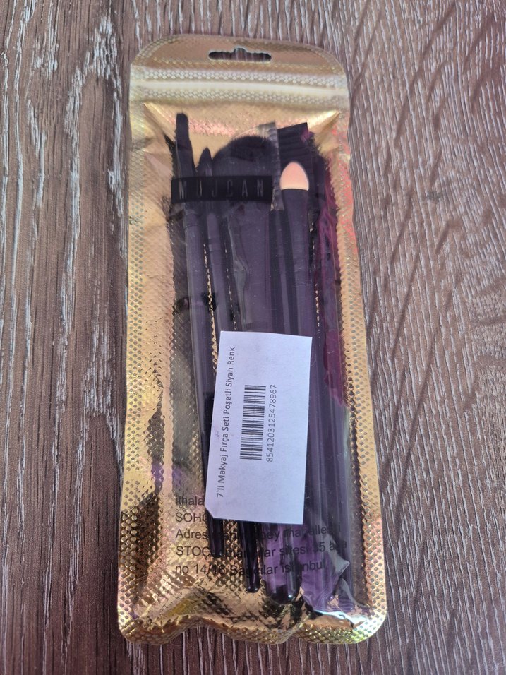 Siyah 7 Parça Makyaj Fırçası Seti - Görsel 5