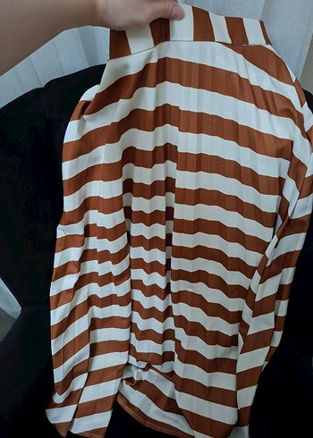 Kadın Kahverengi pileli etek - Görsel 2