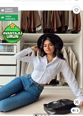 Trendyol & Milla Beyaz Korseli Gomlek