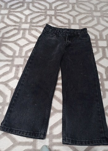 Gri Bol Kesim kız çocuk Denim Pantolon