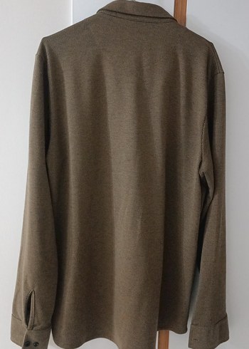 Düğmeli Kahverengi Erkek Gömlek - Görsel 2