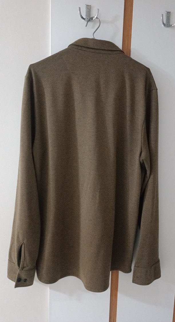 Düğmeli Kahverengi Erkek Gömlek - Görsel 2