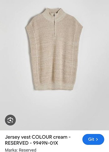 Erkek Krem Rengi Yarım Fermuarlı Triko Süveter - Görsel 3