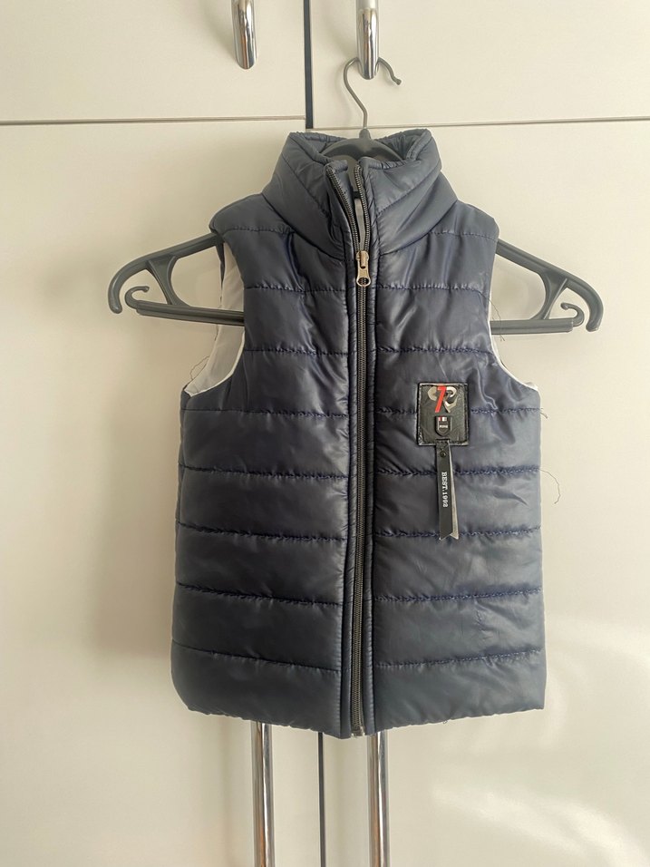 Fermuarlı Gri çocuk şişme yelek - Görsel 3