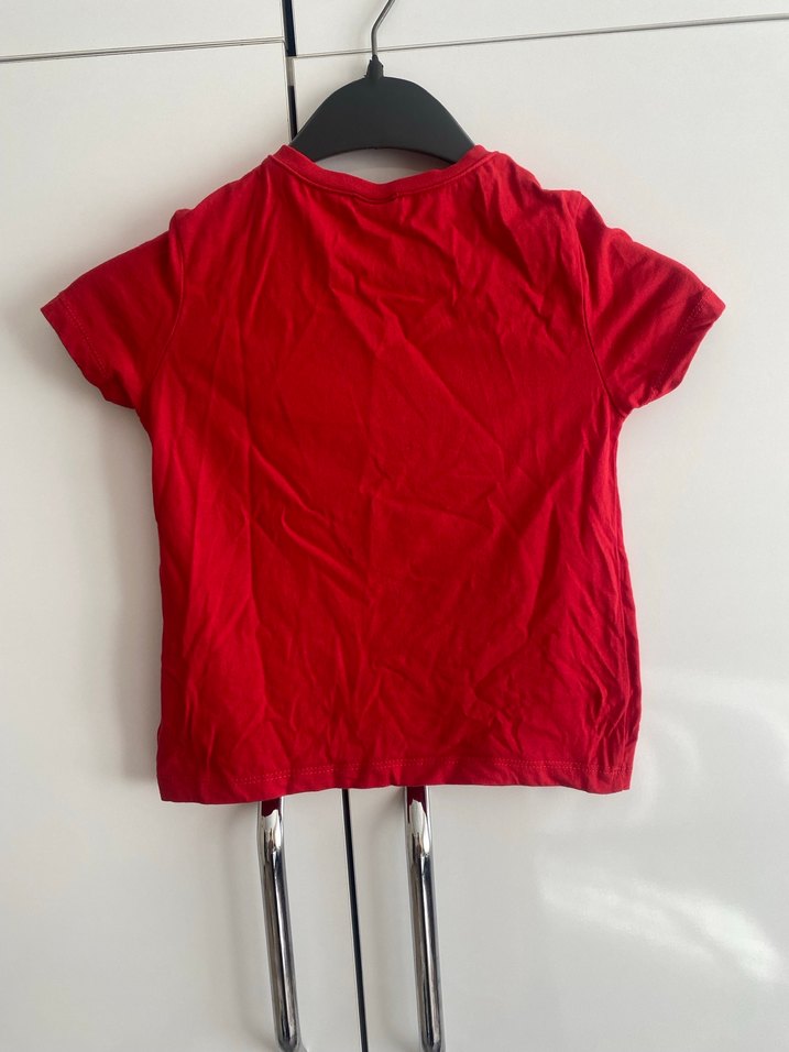 Kırmızı Erkek Çocuk Baskılı Kısa Kollu Tişört - Görsel 2