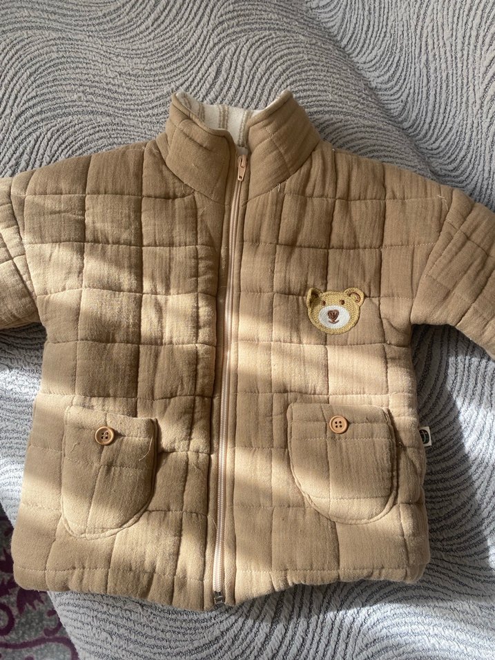 Kahverengi Nakışlı Erkek Çocuk Ceketi - Görsel 5