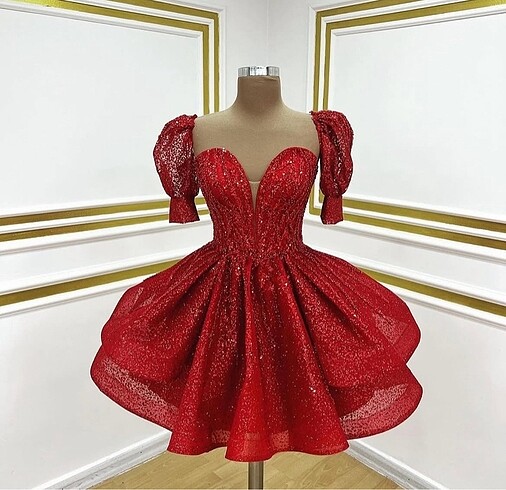 After party elbise kısa gelinlik - Görsel 3