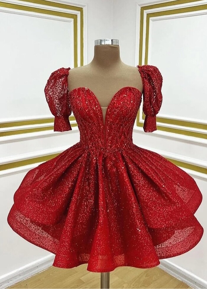 After party elbise kısa gelinlik - Görsel 3