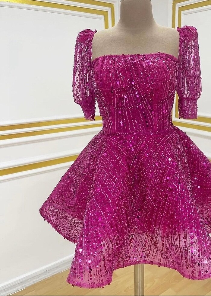 After party elbise kısa gelinlik - Görsel 4