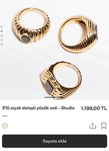 Massimodutti yüzük seti