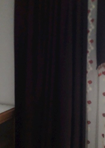 Bordo Nakışlı Tül Perde - Görsel 5