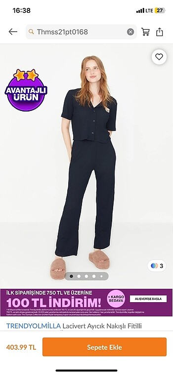 Trendyolmilla Pijama Takımı Yeni Etiketli