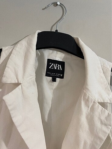 s Beden beyaz Renk Zara Trend Cut Out Yelek