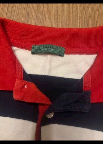 Kırmızı yakalı uzun kollu erkek polo tişört - Görsel 3