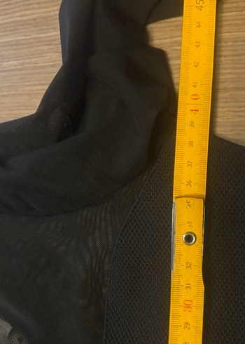 Siyah kolları sırtı ve göğsü tül şık elbise - Görsel 6