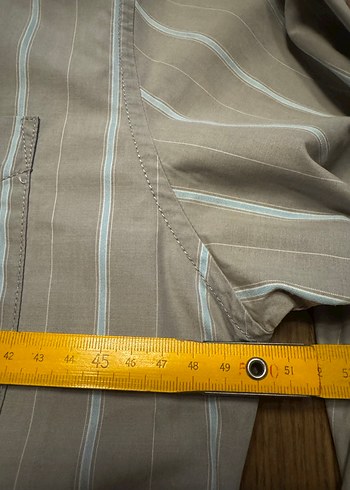 Gri Düğmeli Erkek Gömlek Uzun Kollu - Görsel 7