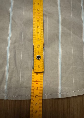 Gri Düğmeli Erkek Gömlek Uzun Kollu - Görsel 8