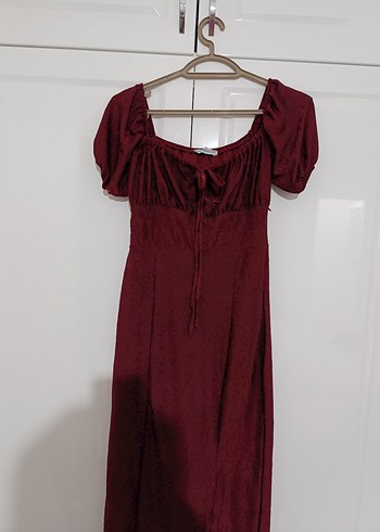 Trendyol & Milla Bordo Midi Elbise