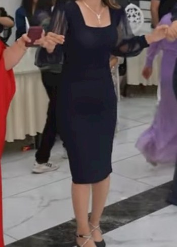 LACİVERT SİMLİ ELBİSE - Görsel 8