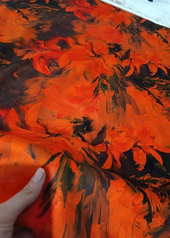 KUMAŞ #TURUNCUSİYAH - Görsel 3