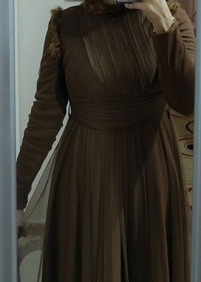 GECE ELBİSESİ TESETTÜR ABİYE #TESETTÜR ABİYE #TESETTÜR - Görsel 3