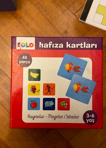 EOLO 48 Parça Hayvanlar ve Meyveler Hafıza Kartları