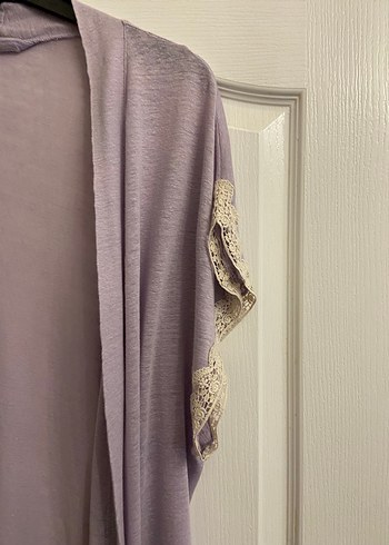 Oysho Uzun Mor Kadın Sabahlık - Görsel 2