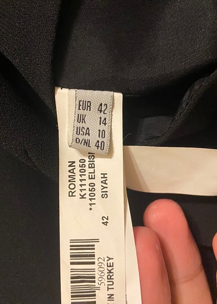 Roman Siyah Elbise - Görsel 4