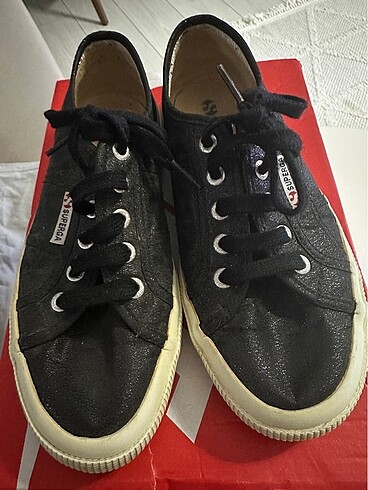 Superga Siyah Simli Superga